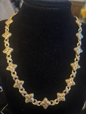 18” Gold Floral Link Necklace - Women's Jewelry